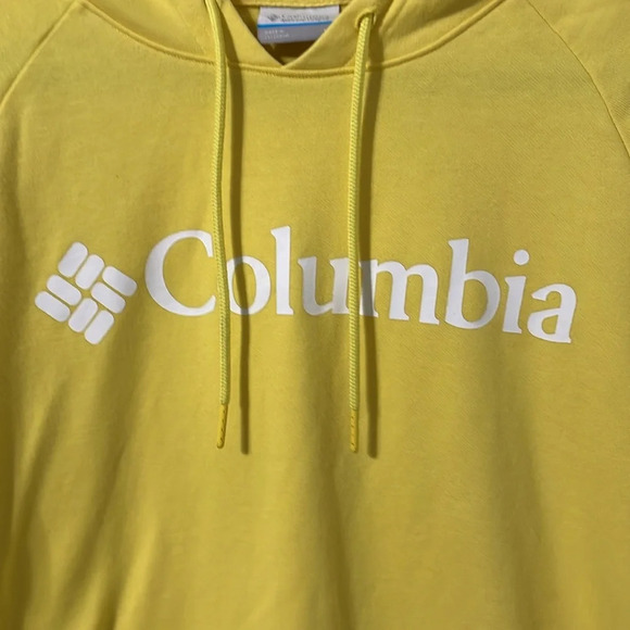 Columbia Sunny Yellow Hooded Sweatshirt Size Large - Picture 3 of 7
